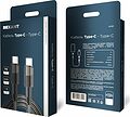 REXANT 18-7071 Кабель Type-C – Type-C, 3A, 60Вт, 1м, в черной нейлоновой оплетке REXANT