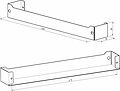 REXANT 38-0675 Полка для хранения 500x78мм, металлическая, настенная, черная REXANT