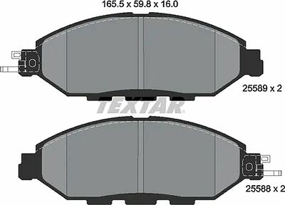 Textar 2558903 колодки тормозные передние Nissan Pathfinder IV, Infiniti JX/QX60