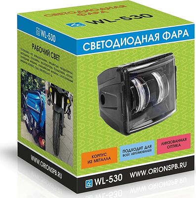 ВЫМПЕЛ 5206 Светодиодная фара WL-530 кв. мет. корп., LENS, 2 LED, 30W