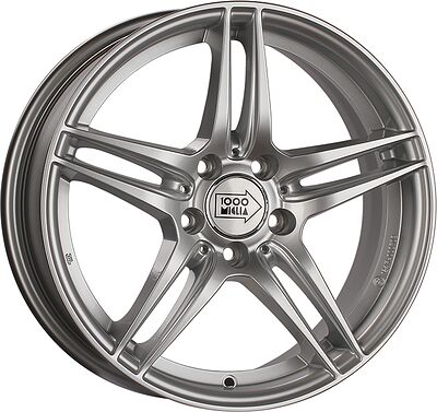 1000Miglia MM037 7.5x17 5x112 ET 47 Dia 66.6 Silver Gloss