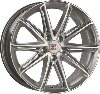 1000Miglia MM1007 8x18 5x112 ET 45 Dia 66.6 Silver Gloss Polished