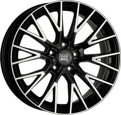 1000Miglia MM1009 8x17 5x112 ET 35 Dia 66.69 Gloss Black Polished