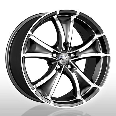 Antera 383 8x18 5x120 ET 14 Dia 72.6 Diamont Black Front Polished