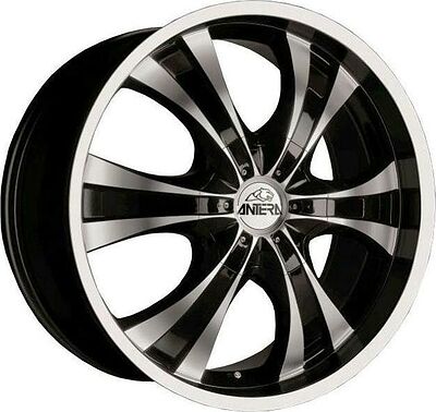 Antera 385 9.5x20 5x120 ET 40 Dia 74.1 Diamont Black Front and Lip Polished