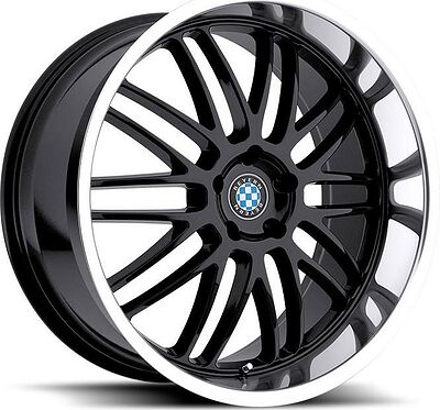 Beyern Mesh 8.5x18 5x120 ET 30 Dia 72 Gloss Black Mirror Cut Lip