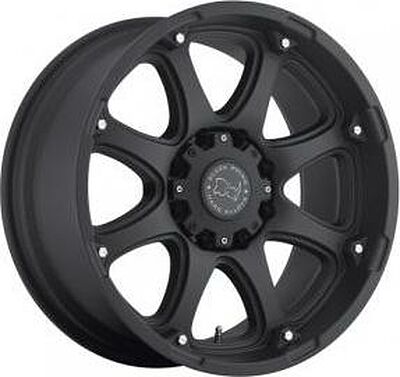Black Rhino Glamis 9x20 8x165 ET -12 Dia 120 Matte Black