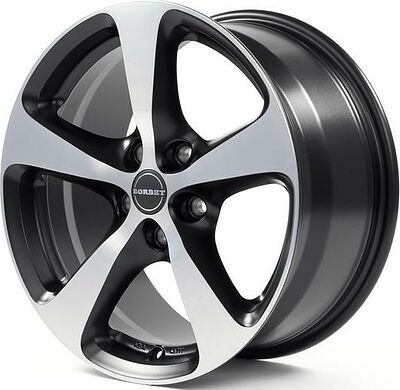 Borbet CC 7x16 5x110 ET 40 Dia 72.5 black polished matt