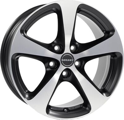 Borbet CC 8x17 5x120 ET 34 Dia 72.5 Schwarz Poliert Matt
