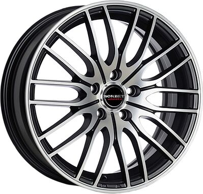 Borbet CW4/5 8x17 5x112 ET 48 Dia 72 Schwarz Poliert Matt
