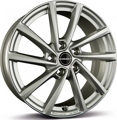 Borbet V 7x17 5x112 ET 47 Dia 66.6 Brilliant Silver