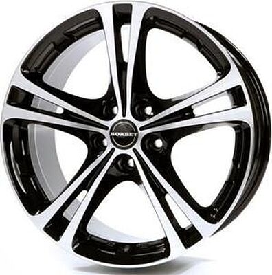 Borbet XL 8x18 5x112 ET 35 Dia 72.5 Black Polished