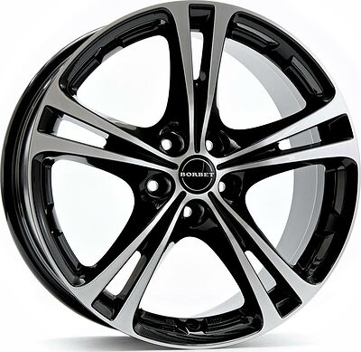 Borbet XL 7.5x17 5x110 ET 40 Dia 72.5 Schwarz polished