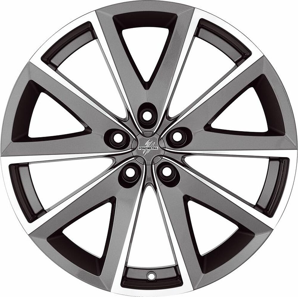 Fondmetal 7600 7.5x17 5x114.3 ET 48 Dia 67.2 Titanium Polished
