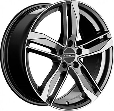 Fondmetal Hexis 8x18 5x112 ET 29 Dia 66.5 Gloss Black Machined