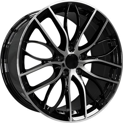Hengder 725 8x19 5x120 ET 35 Dia 72 Gloss Black/Polished Face