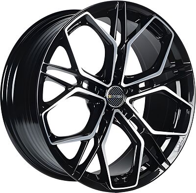 Inch FA8534 8x20 5x108 ET 36 Dia 65 Gloss Black Machined Face