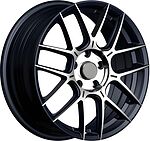Inch FA8541 7x17 5x100 ET 48 Dia 56.1 Gloss Black Machined Face