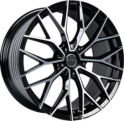 Inch GA8532 9x21 5x130 ET 46 Dia 71 Gloss Black Machined Face