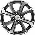 Khomen Wheels KHW1501 (Rio I) 6x15 4x100 ET 48 Dia 54.1 Black-FP