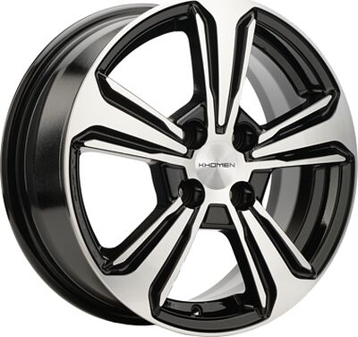 Khomen Wheels KHW1502 (Nexia) 6x15 4x100 ET 45 Dia 56.6 Black-FP