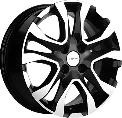 Khomen Wheels KHW1503 (Cobalt) 6x15 4x100 ET 39 Dia 56.6 Black-FP