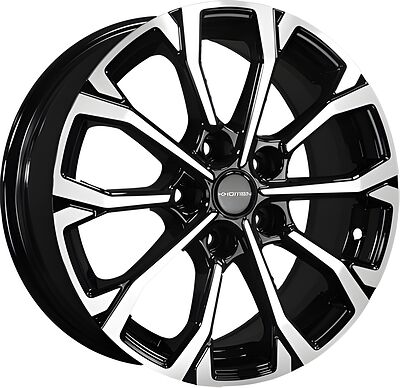 Khomen Wheels KHW1605 (Qashqai/Tiida) 6.5x16 5x114.3 ET 40 Dia 66.1 Black-FP