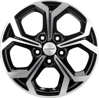 Khomen Wheels KHW1606 (Corolla) 6.5x16 5x114.3 ET 45 Dia 60.1 Black-FP