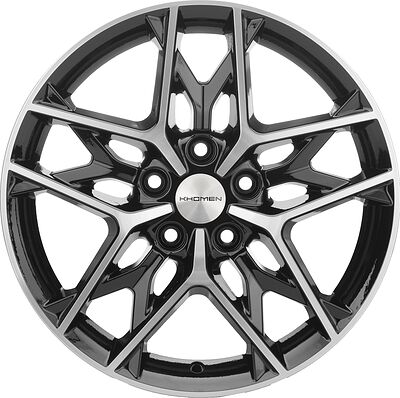 Khomen Wheels KHW1709 7x17 5x114.3 ET 43.5 Dia 67.1 BLACK-FP
