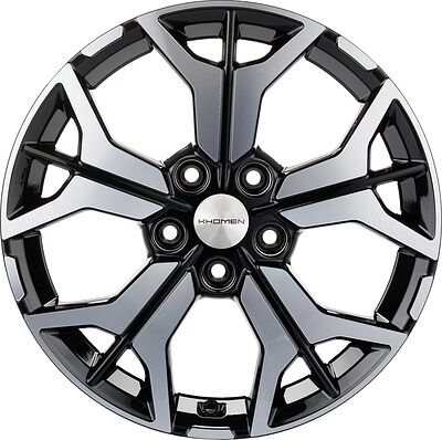 Khomen Wheels KHW1715 7x17 5x114.3 ET 45 Dia 60.1 BLACK-FP