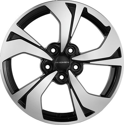 Khomen Wheels KHW1724 7x17 5x114.3 ET 45 Dia 67.1 BLACK-FP