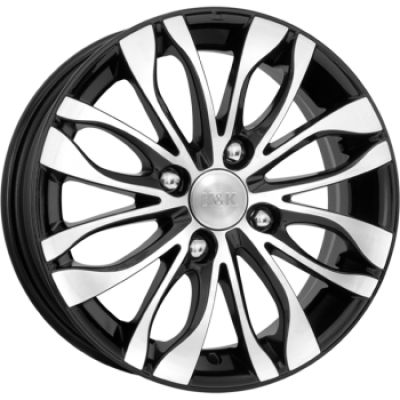 КиК Канзаши 5.5x14 4x100 ET 36 Dia 60.1 алмаз черный