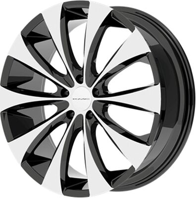 KMC KM679 9x22 5x114 ET 38 Dia 72.62 Black/Machined
