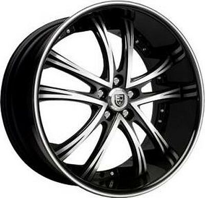 Lexani LSS55 8.5x20 5x112 ET 35 Dia 74.1 Mach Face/Blk Lip