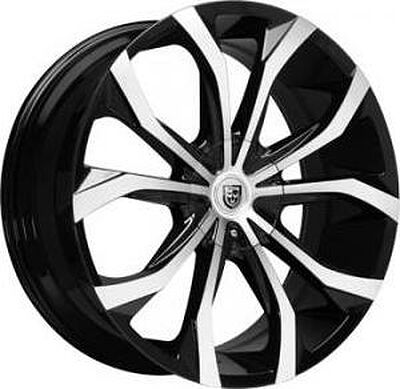 Lexani Lust 7.5x17 5x108 ET 40 Dia 73 Mach Face/Blk