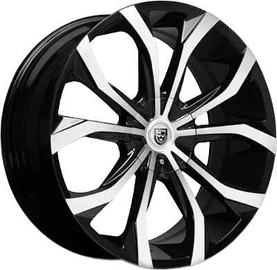 Lexani Lust 7.5x17 5x108 ET 40 Dia 73 Black/Machined