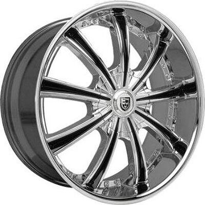Lexani LX19 9.5x22 5x150 ET 35 Dia 110 Chrome/Black