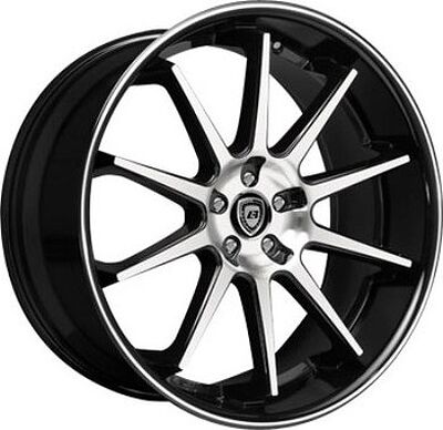 Lexani R10 8.5x20 5x130 ET 40 Dia 74.1 Black/Machined