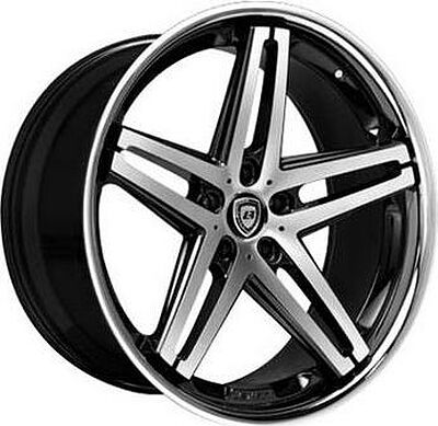 Lexani R5 9x22 5x108 ET 32 Dia 74 Mach Face/Blk