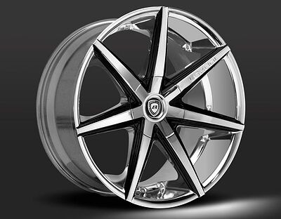 Lexani R7 9.5x19 5x108 ET 40 Dia 74 Machine/Flat Black