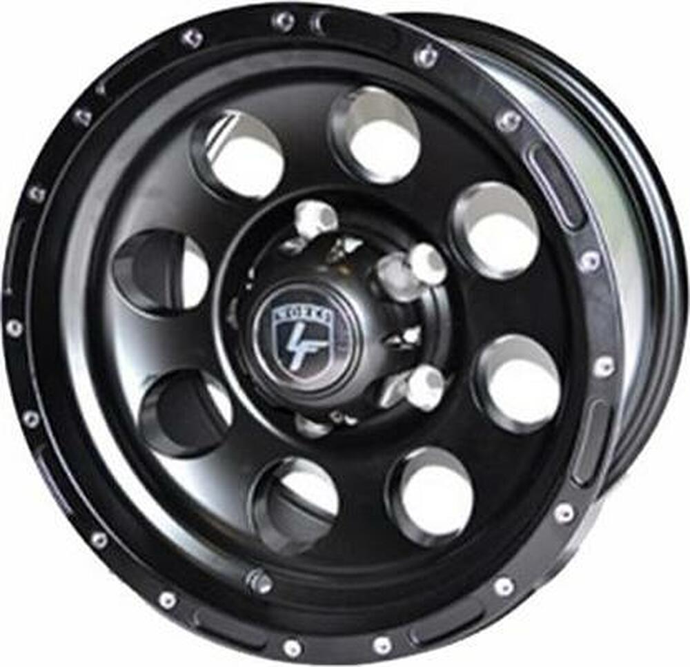 LF Works LF087 8x16 5x139.7 ET -5 Dia 110 Silver Full Machine Chrome Rivets