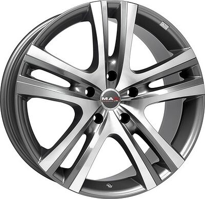 Mak Aria 9x18 5x150 ET 48 Dia 110.2 Gun Metallic - Mirror Face
