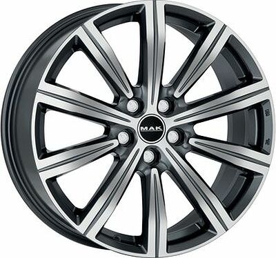 Mak Birmingham 9x22 5x108 ET 45 Dia 63.4 Gunmetal Mirror Face