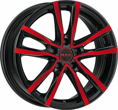 Mak Milano 8x18 5x112 ET 42 Dia 76 Black and Red
