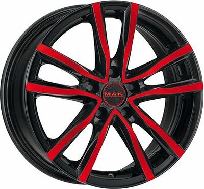 Mak Milano 7x17 5x112 ET 42 Dia 76 Black Red Face