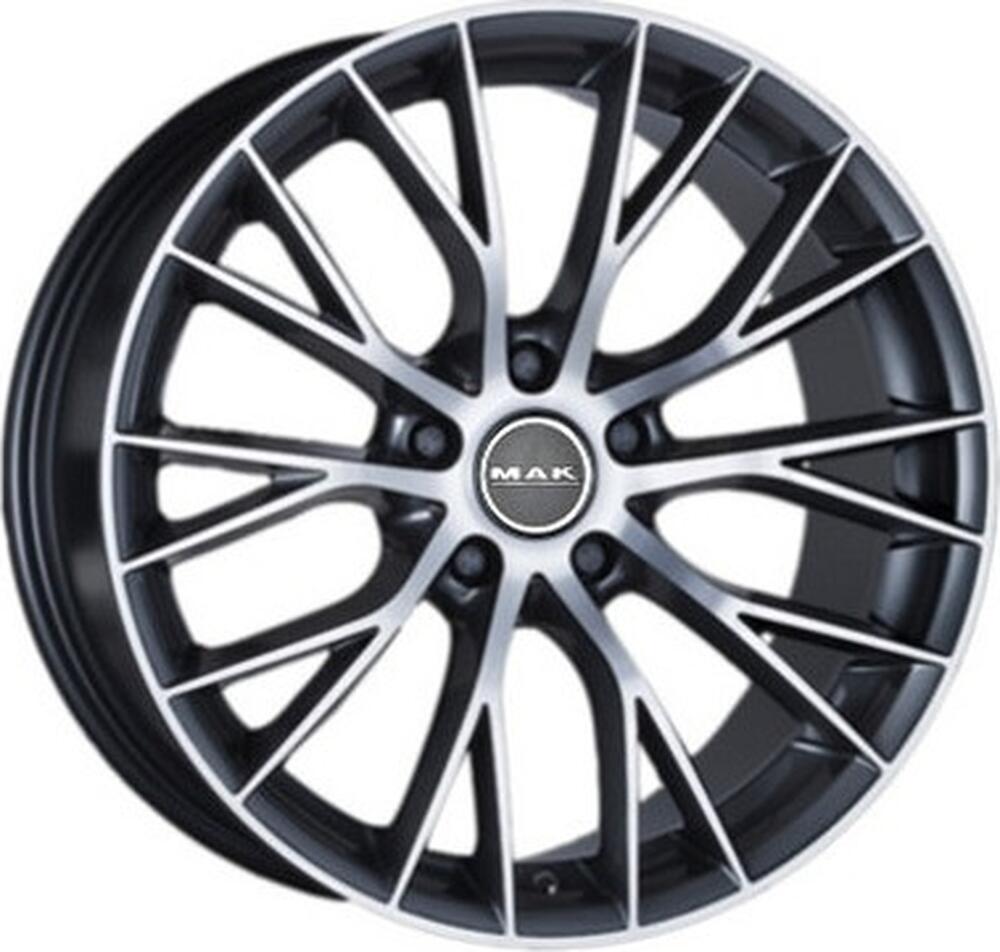 Mak Munchen 8x18 5x120 ET 38 Dia 72.6 Gun Metallic Mirror Face