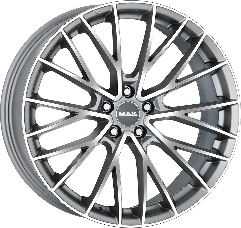 Mak Speciale 8.5x20 5x114.3 ET 40 Dia 76 Graphite Mirror Face