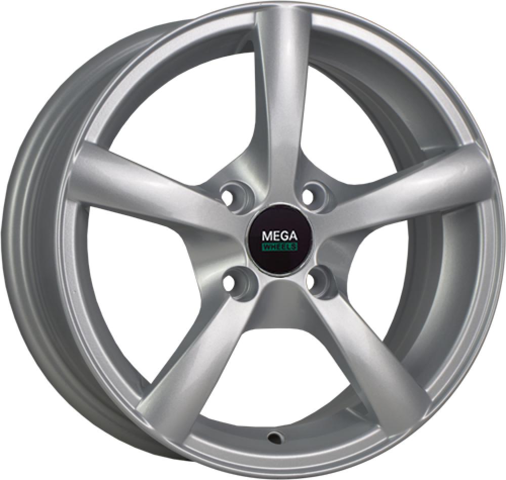 Mega Wheels Y210 6x14 4x98 ET 35 Dia 58.6 silver