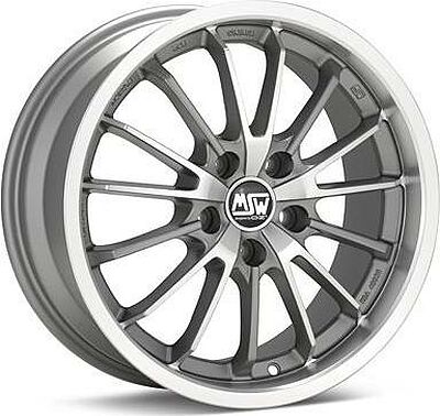 MSW 21 8x18 5x112 ET 35 Dia 75 Matt Grey Full Pol
