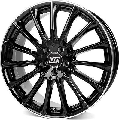 MSW 30 8.5x18 5x112 ET 35 Dia 73.0 Gloss Black+Diamond Lip